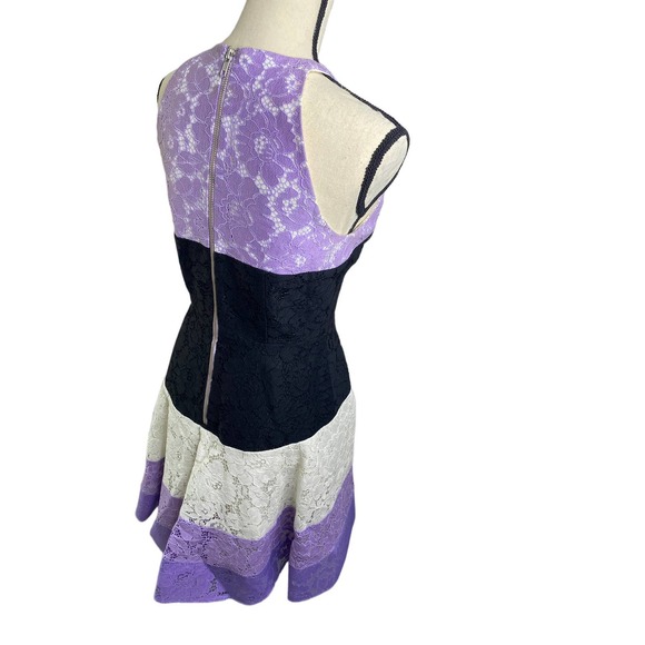 Alex Perry Color Block Lace Embroidery Mini Dress Size 8UK or 4US - Picture 9 of 14